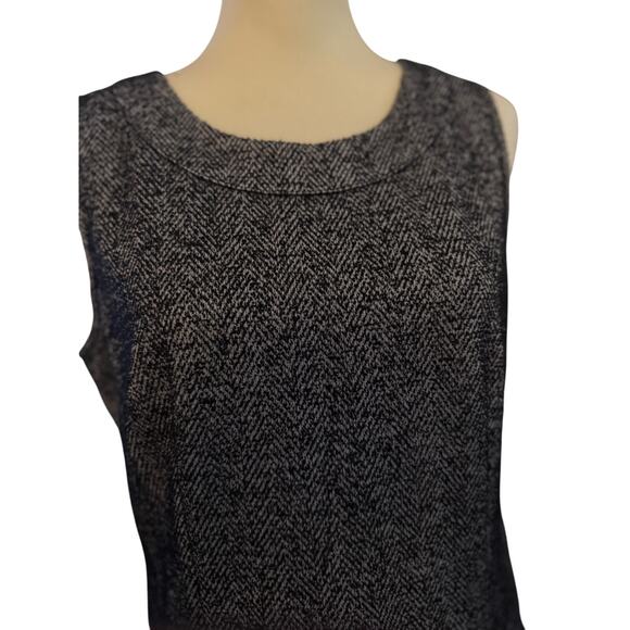 CAbi CeCe Shell Sleeveless Black Tweed Herringbone Top, Women's Size Medium - Picture 4 of 8